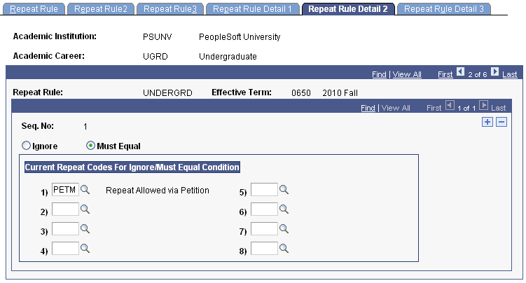 Example repeat rule (3 of 7)
