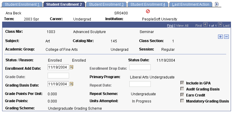Student Enrollment 2 page