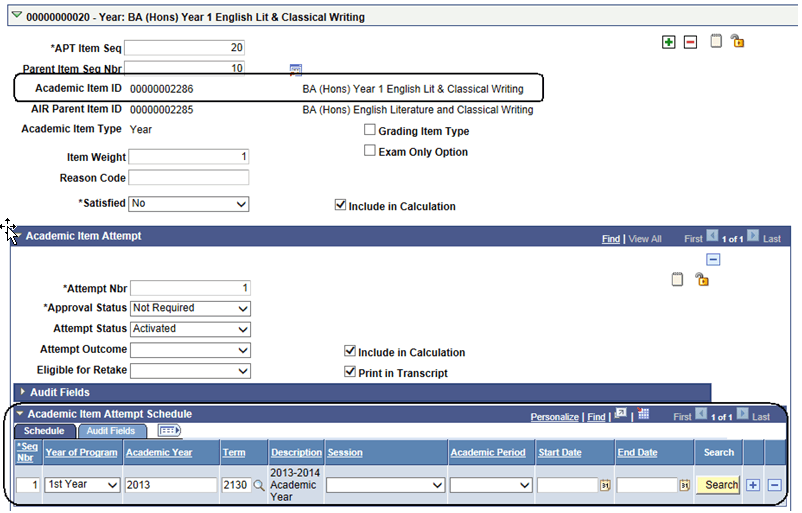 Equates to Term Item