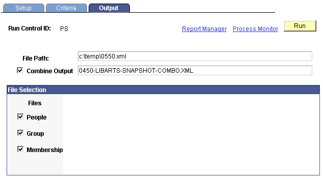 LMS (Learning Management System) Batch Extract Process - Output page