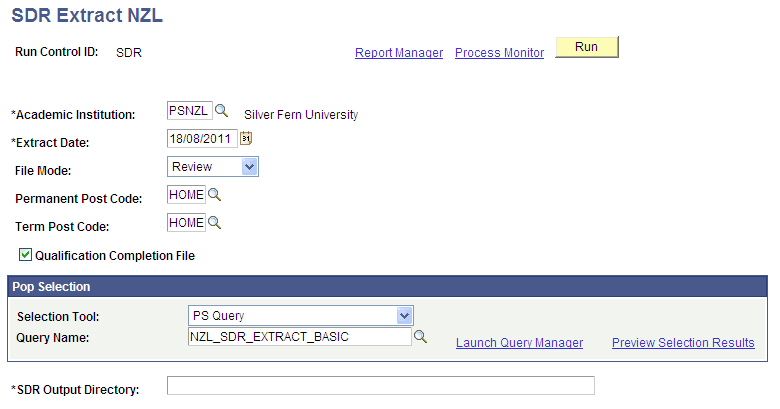 SDR (Single Data Return) Extract NZL page