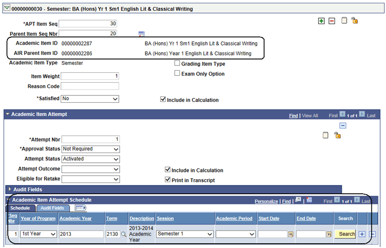 Equates to Session Level Item