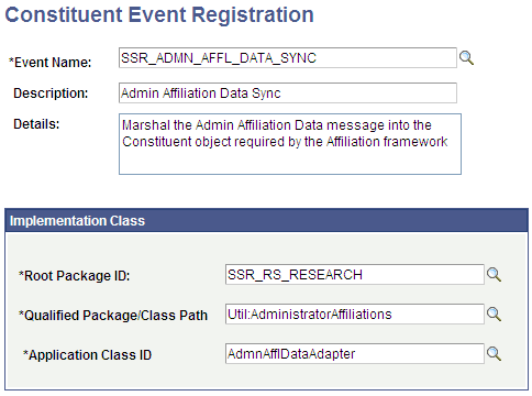 Constituent Event Registration page