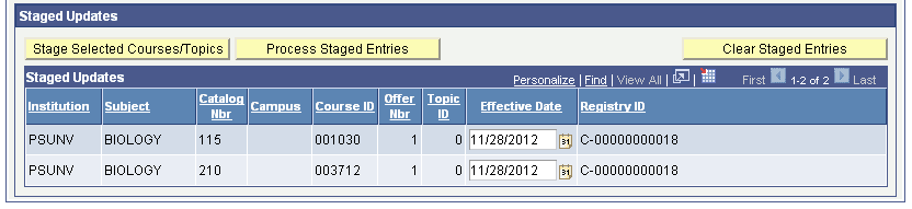 Update Content Courses/Topics page (2 of 2)