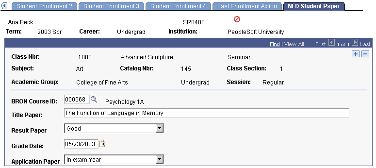 NLD Student Paper page
