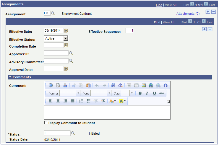Candidature Details page (4 of 4)