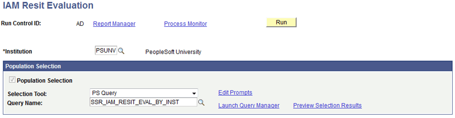 IAM (Individual Activity Manager) Resit Evaluation page