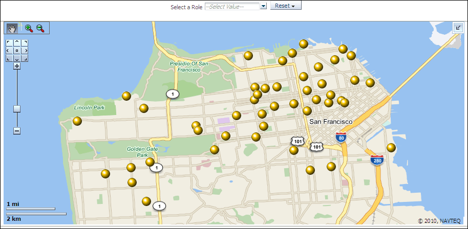 Resource Location by City section map.