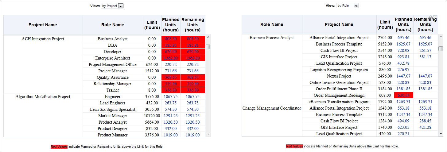 Cost Summary by Project