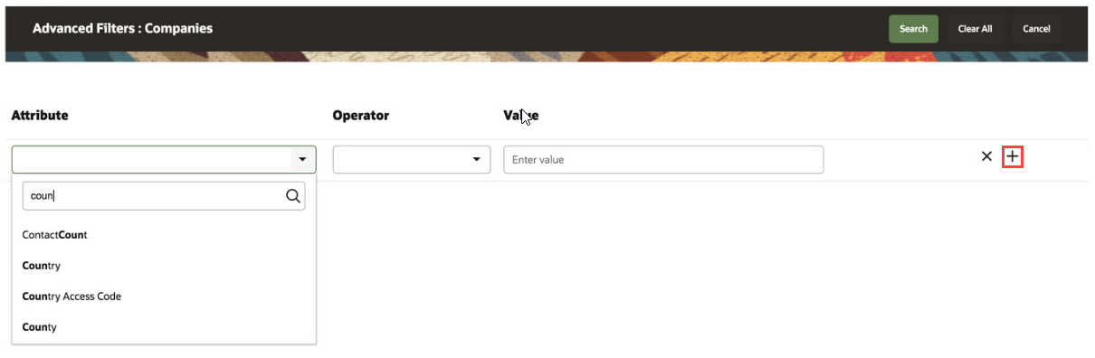 拡張フィルタ: 企業