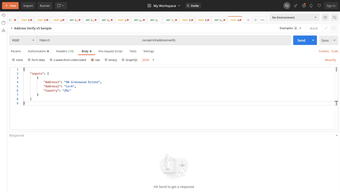 入力として検証する住所