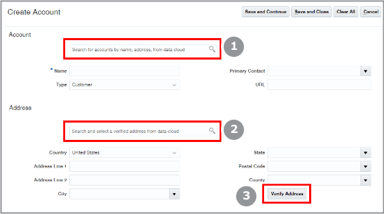 「アカウントの作成」ページのスクリーンショット