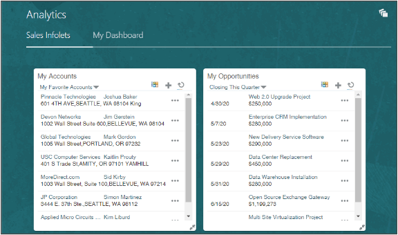 ホーム・ページの下部セクション。