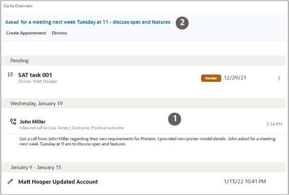 コール・ノートからのサンプル推奨