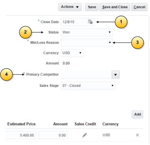 「商談の編集」ページの詳細