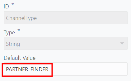 これは、ChannelTypeフィールドのデフォルト値を手動で追加するスクリーンショットです。 これは、新規リードの作成時にRESTコールの一部として渡される値です。 