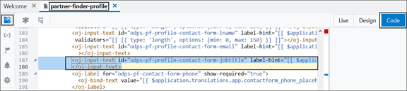 これは、新しいフィールドをパートナ照会セクションに追加するスクリーンショットです。