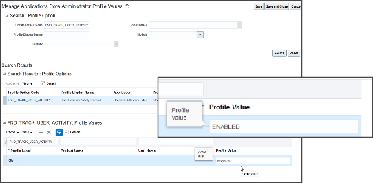 プロファイル値セットが使用可能に設定されました。