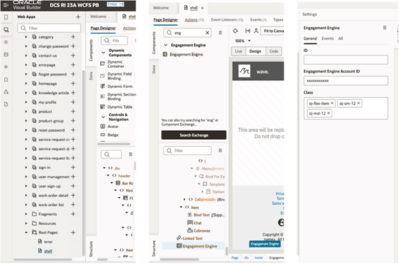 Visual Builder Settings.