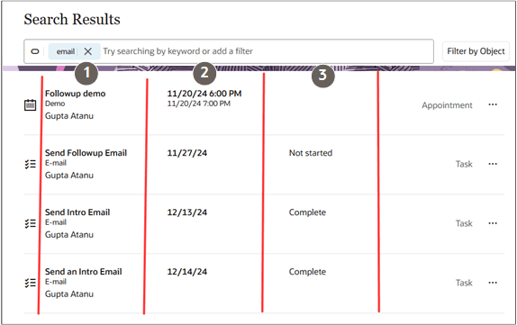 検索カード・レイアウトに対応する列を表示するグローバル検索結果