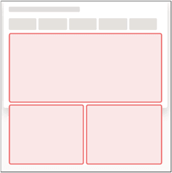 上記のレイアウトの3つのセクションの表示