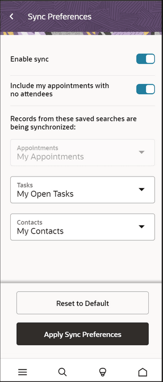 スクリーンショットは、「Sync設定」ページを示しています