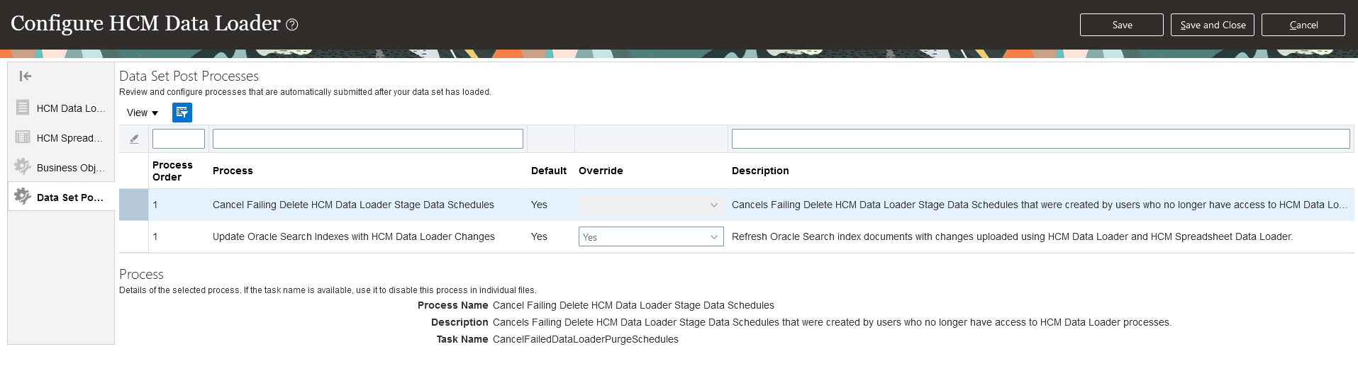 hdl-data-set-post-processes-configuration