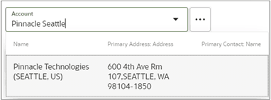アカウント名と市区町村のサンプル検索