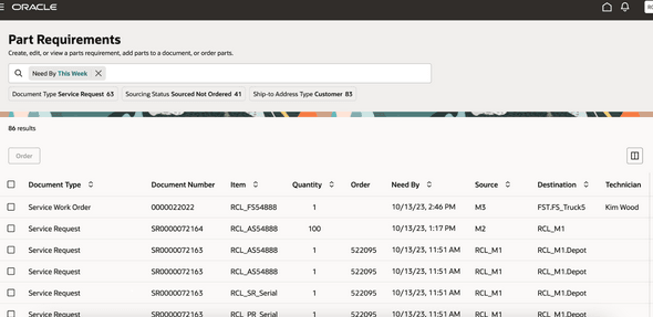 部品所要量検索
