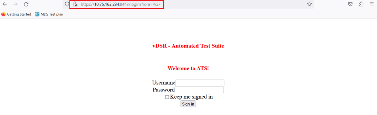 HTTPS Enabled Log in Screen