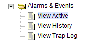 View Active Alarms View Active Alarms