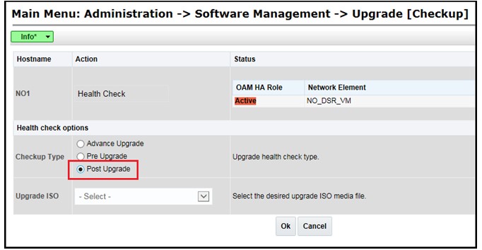 NOAM Upgrade Screen
