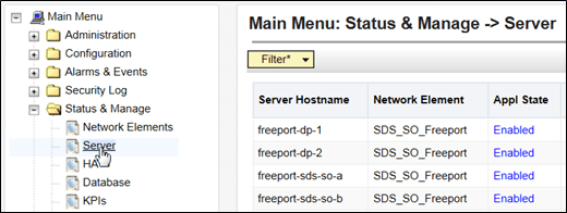 Main Menu - Server