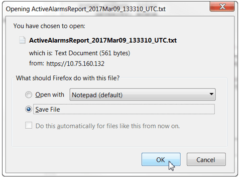 Saving Report