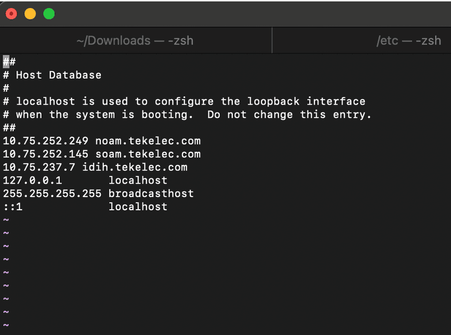 System Host File