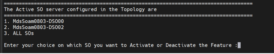 Activating SO server Activating SO server