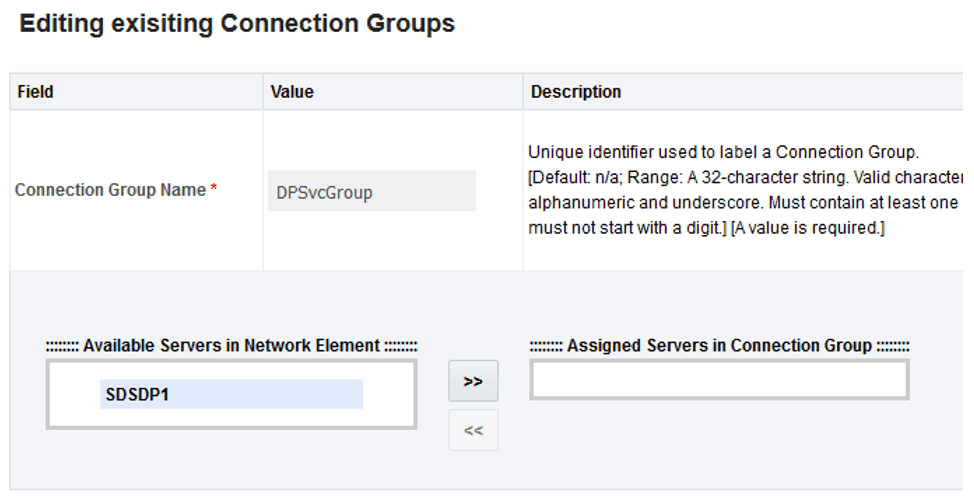 Editing existing group