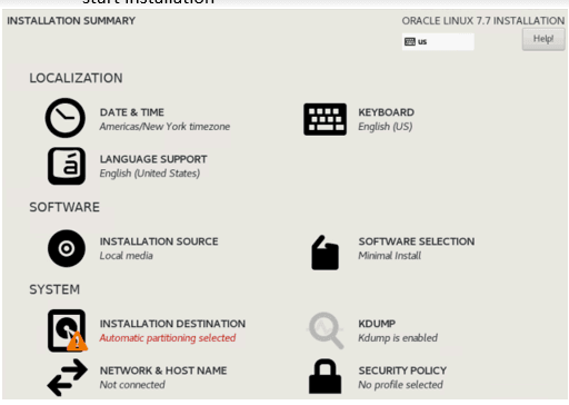 Installation Summary Installation Summary