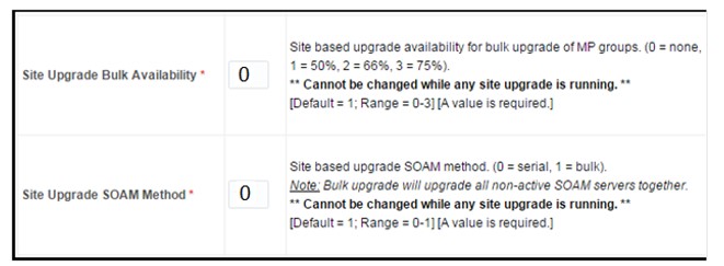 Select Site Upgrade Methodology