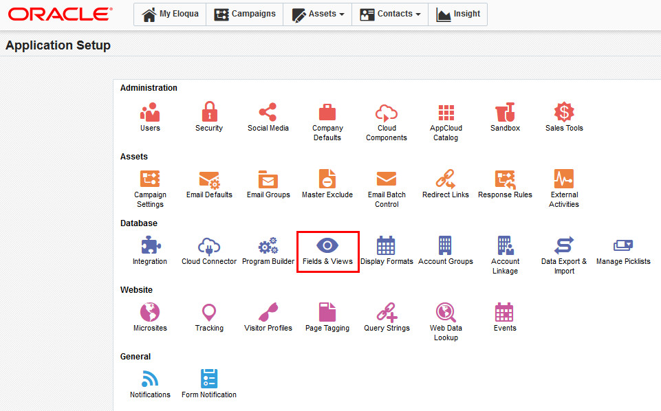 フィールドとビュー・タブ