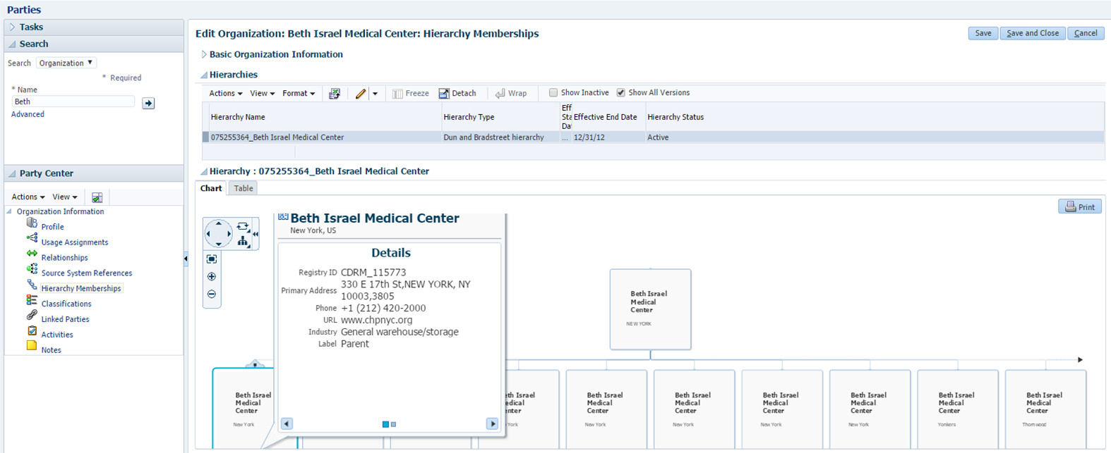 ツリー・ノード階層メンバーシップの詳細