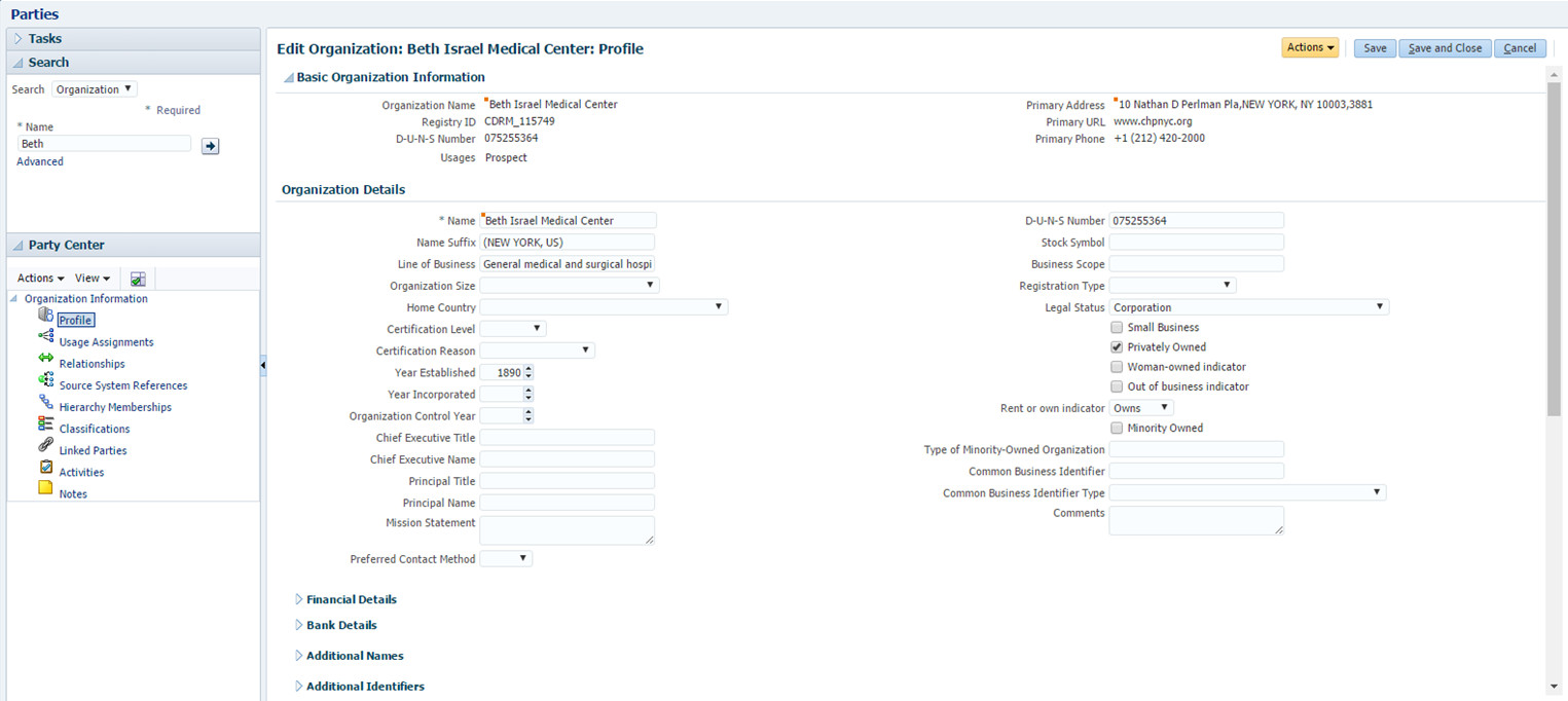 企業プロファイル・ページ