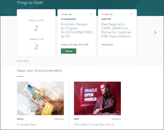 ホーム・ページの中央。