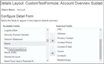 このイメージは、名前フィールドの各インスタンスが 表している内容を示しています。
