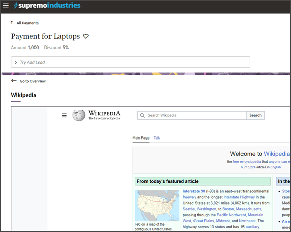 このスクリーンショットは、マッシュアップの例を示しています。