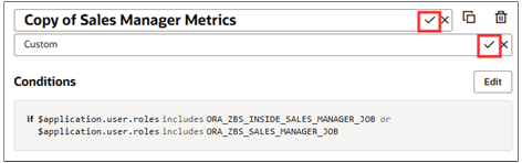 エントリの保存に使用される確認ボタンのロケーションを示すスクリーンショット。