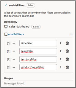 enableFiltersのフィルタのコード・エントリのスクリーンショット