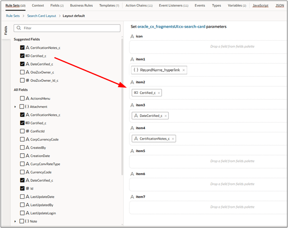 カード・レイアウトの検索