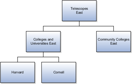 Telescopes Eastのテリトリ階層