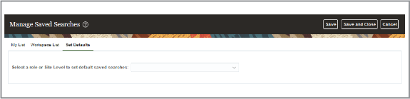 「デフォルトの設定」UIのスクリーンショット